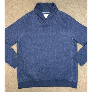 Fat Face Sweater Mens XL Quilted Shawl Long Sleeve Pullover Fleece Pockets